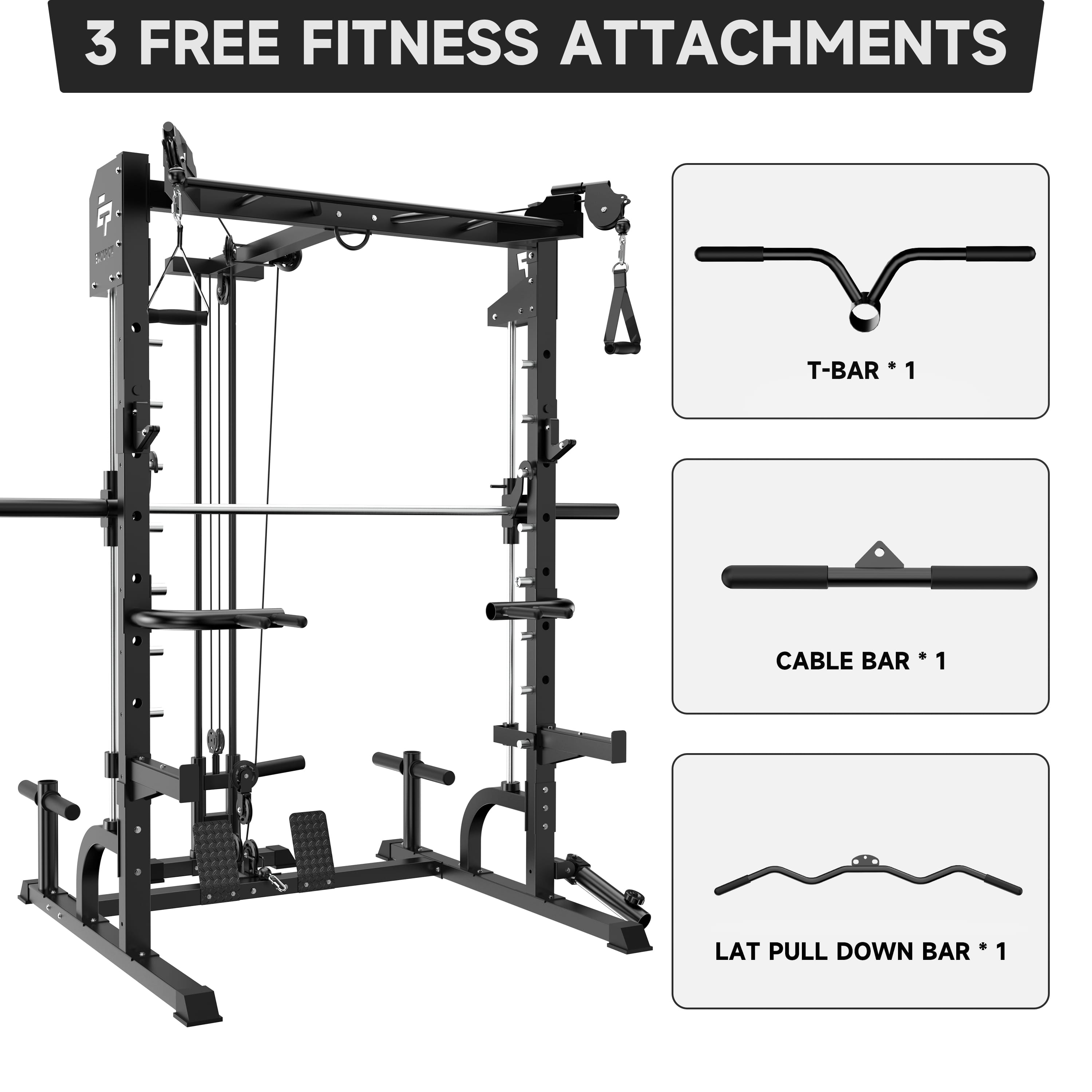 EVOLPOW S3A Tank All-in-One Smith Machine Home Gym Package – Evolpow ...